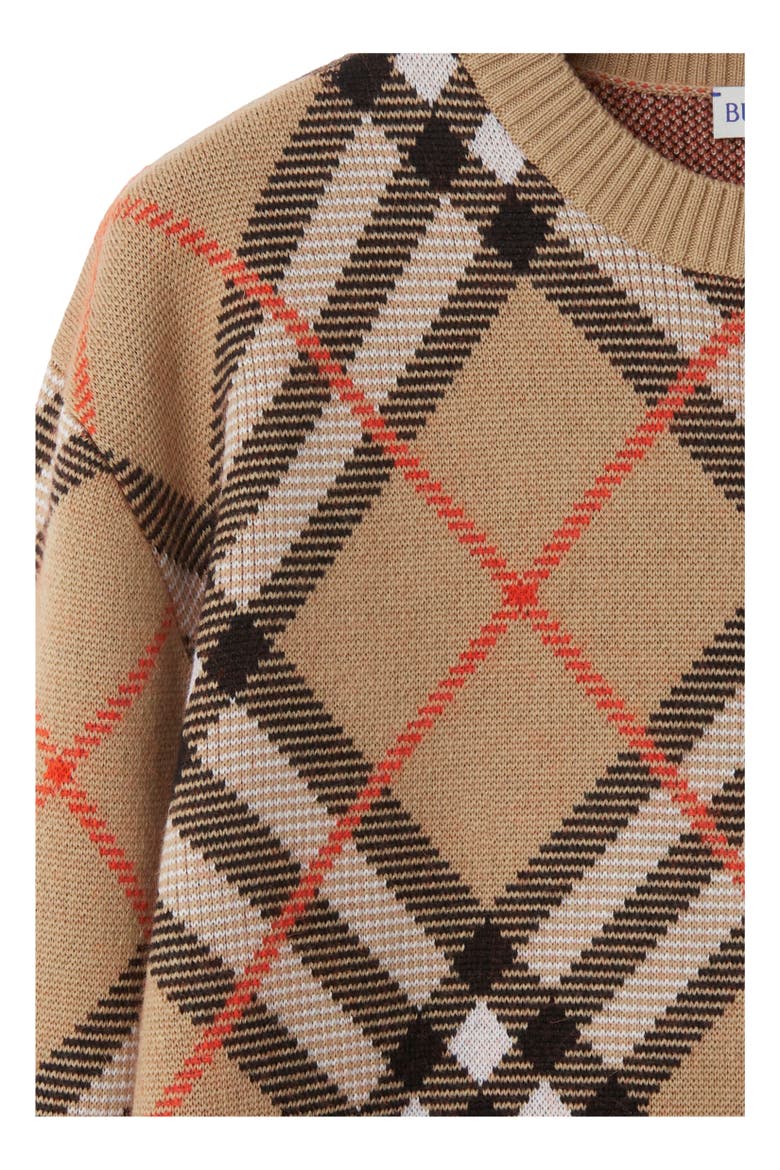 Check Wool Mohair Blend Sweater, Alternate, color, Sand beige