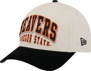 New Era Men's New Era Black/Cream Oregon State Beavers Arch Two-Tone Corduroy 9FORTY A-Frame Adjustable Hat