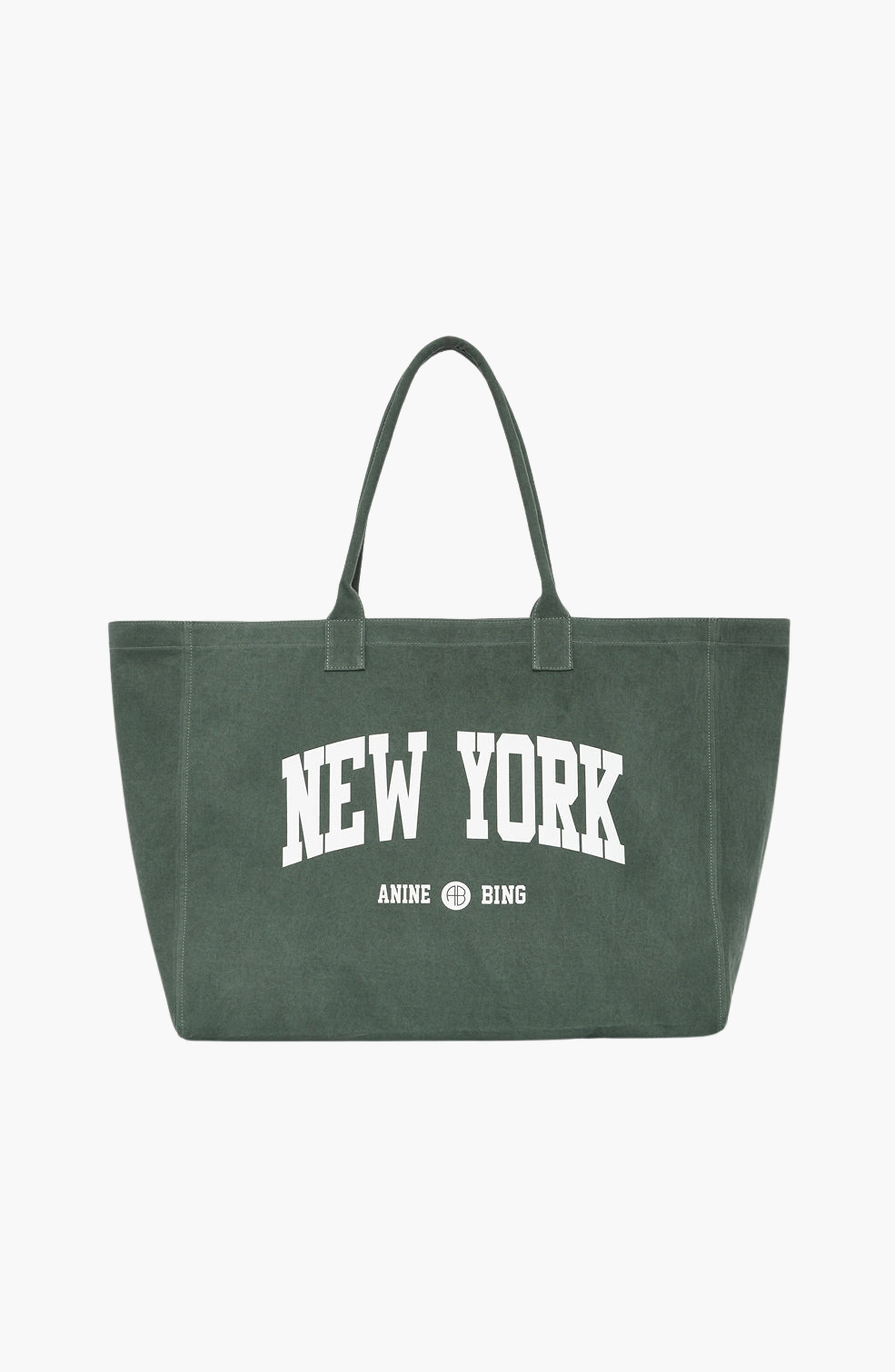 Leo Canvas New York University Tote, Main, color, Cilantro