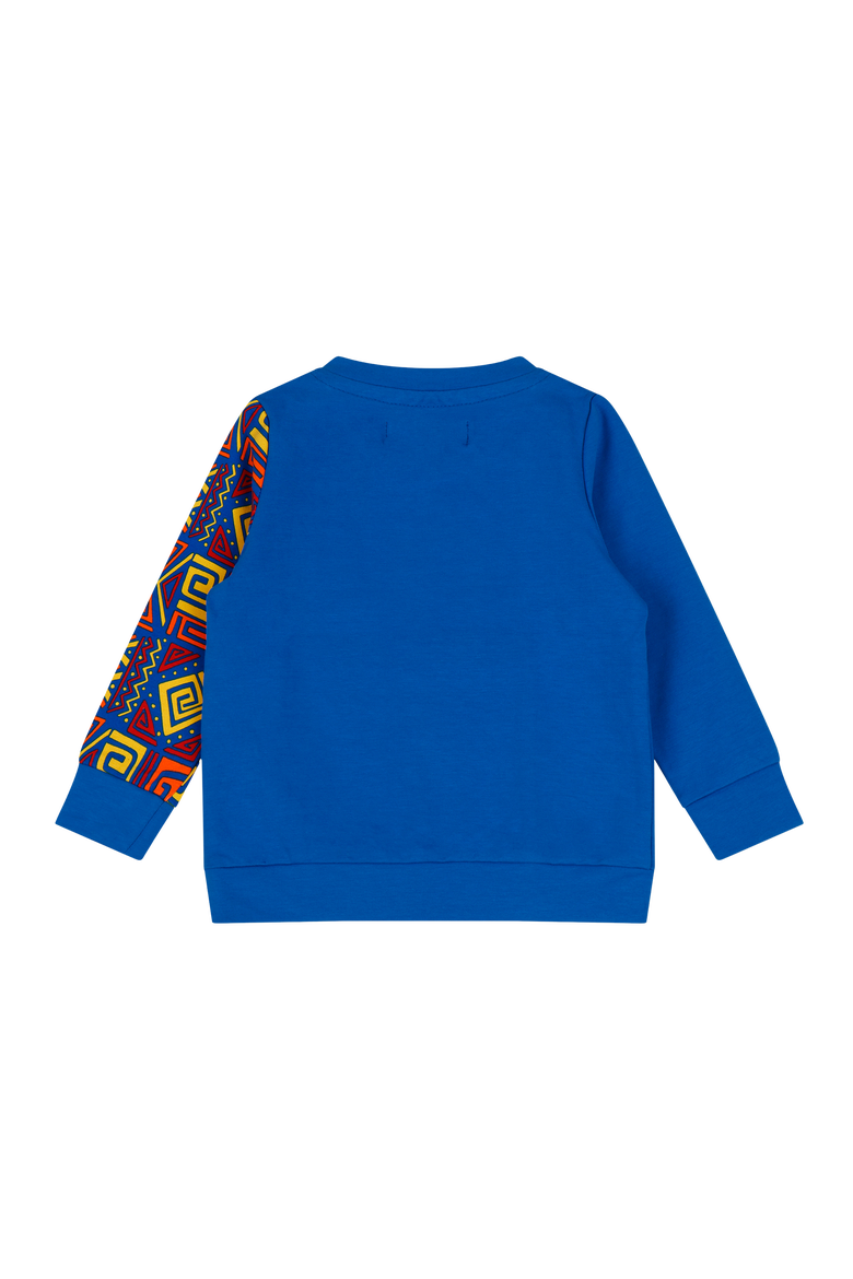 Baby Crewneck Sweatshirt and Jogger Pants Set, Alternate, color, Blue Multicolor