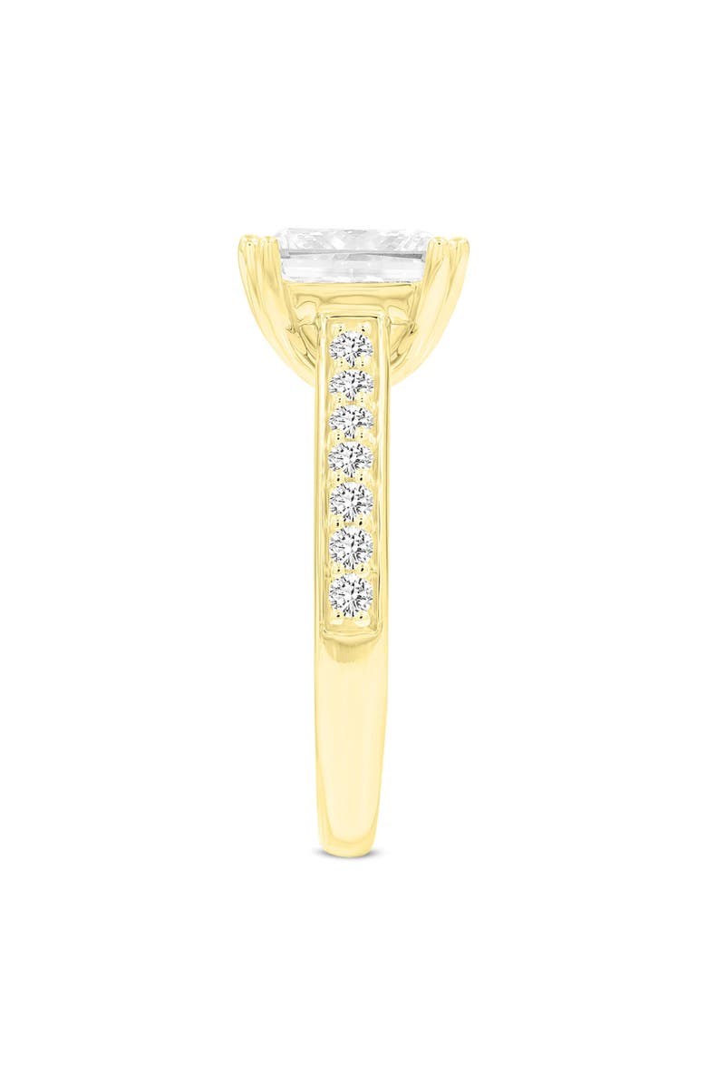LuvMyJewelry Kalina 14K Yellow Gold Princess Cut Lab Grown Diamond Engagement Ring - 3 Ct, Alternate, color, 14K Yellow Gold