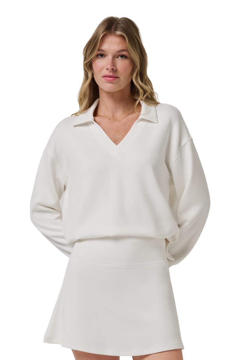 SkyLoft V-Neck Pullover, Alternate, color, SNOW WHITE