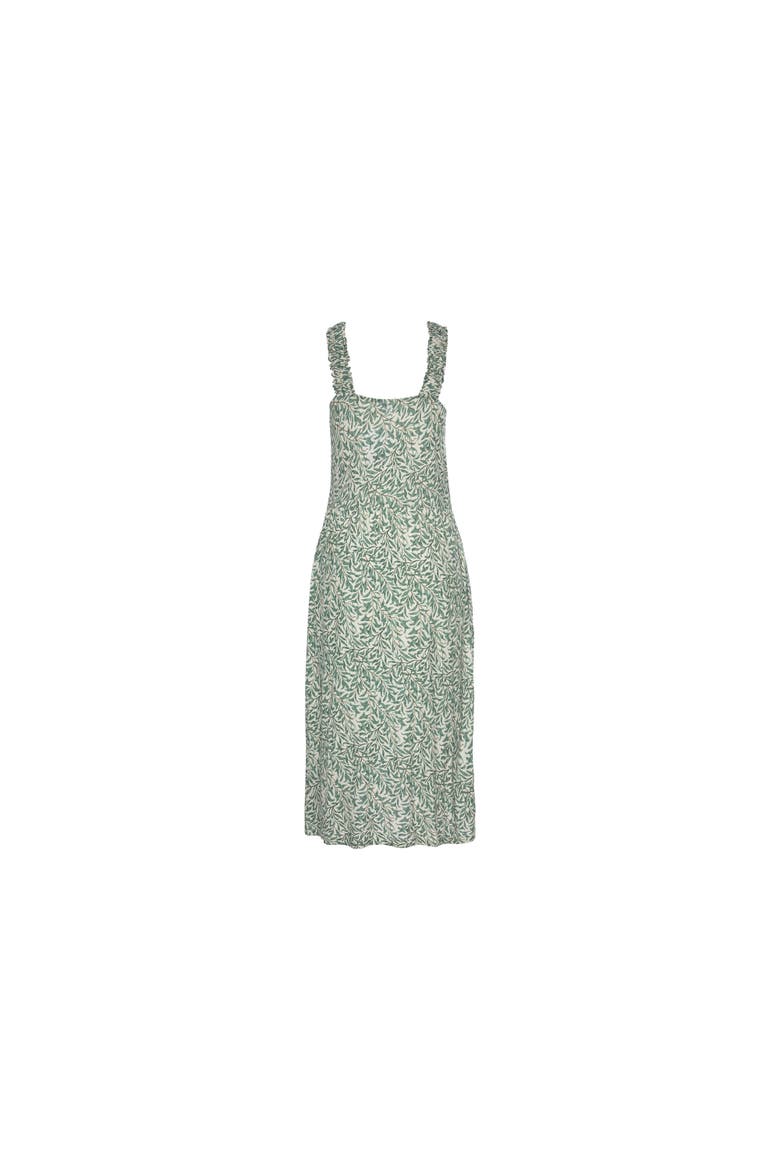 Smocked Strap Dress, Alternate, color, Green Printed