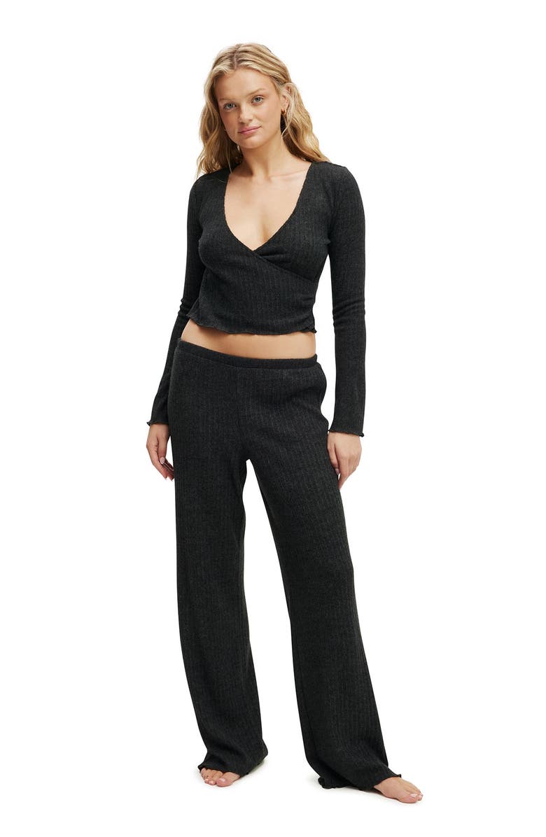 COTTON ON BODY Women's Super Soft Ribbed Wrap Top, Alternate, color,