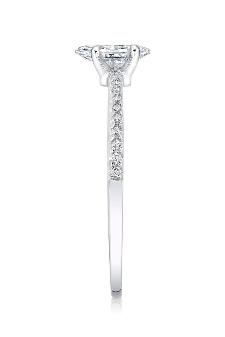 Marquise Cubic Zirconia Pavé Ring, Alternate, color, PURE PLATINUM CLEAR CZ