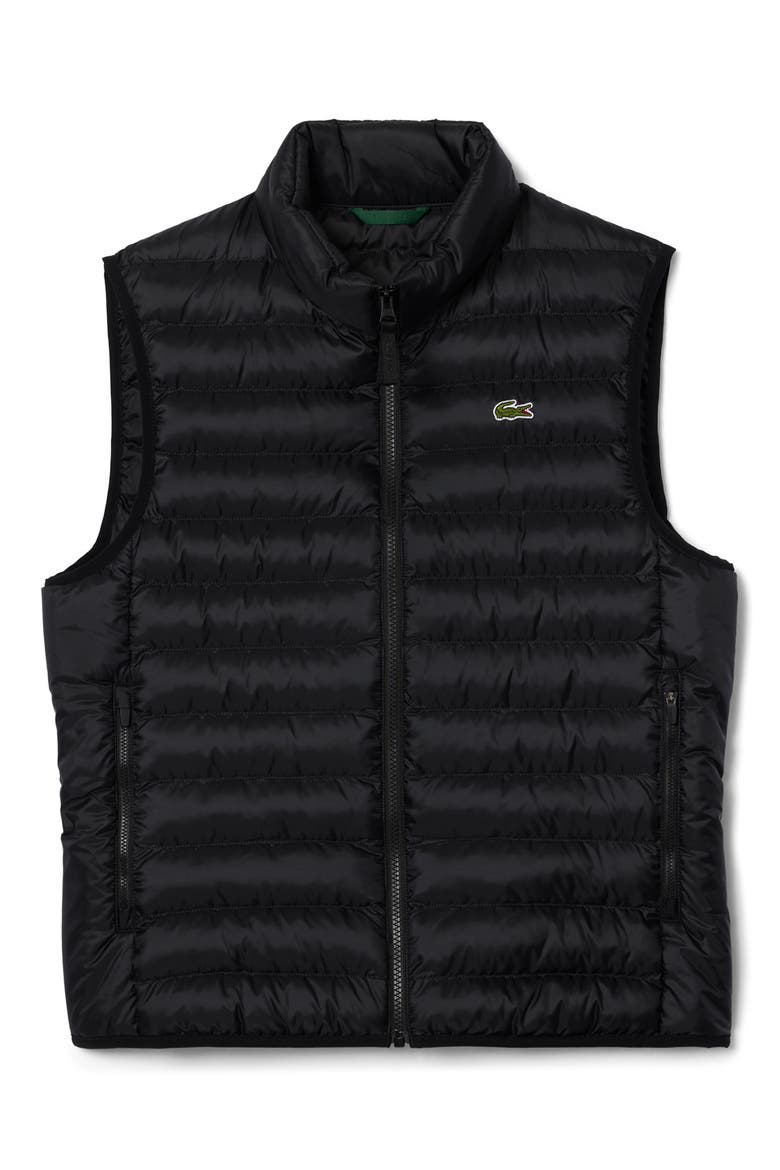 Lightweight Water Repellent Puffer Vest, Alternate, color, BLACK