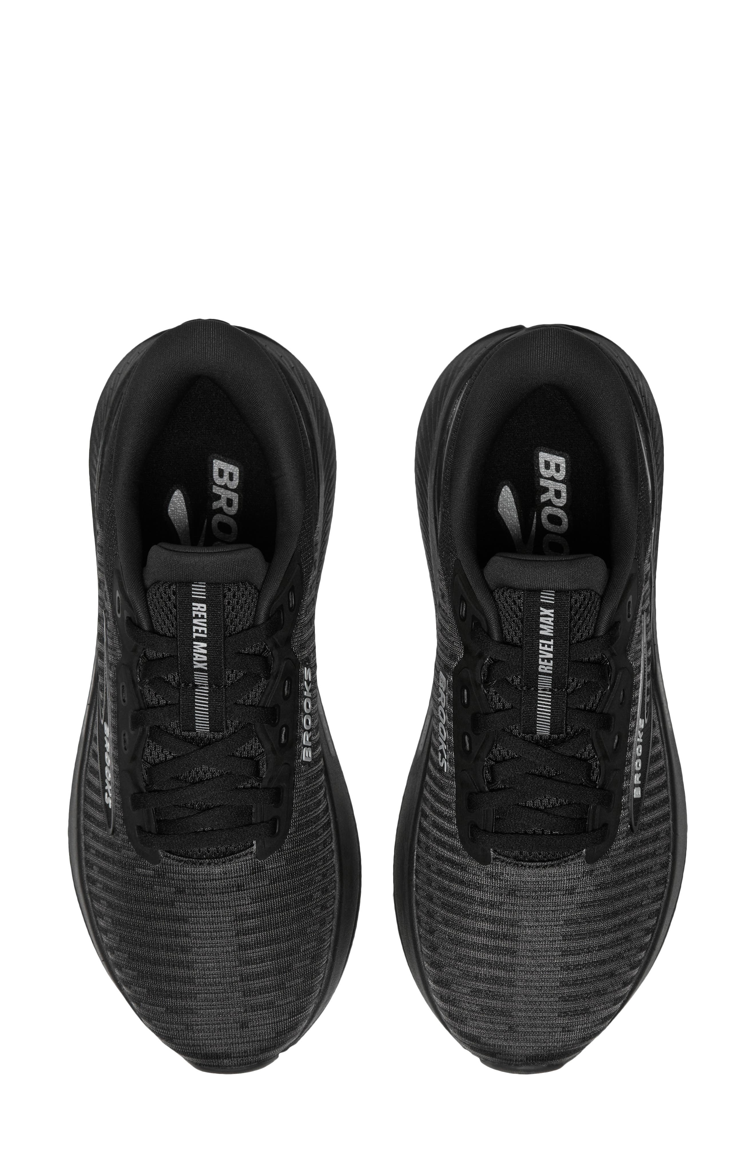 Brooks Revel Max Running Shoe, Alternate, color, Black/ Black/ Ebony