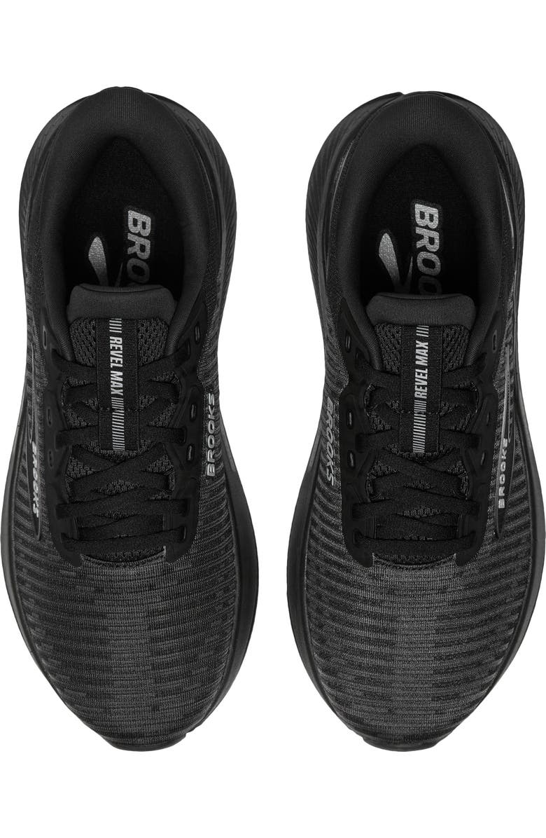Brooks Revel Max Running Shoe, Alternate, color, Black/ Black/ Ebony