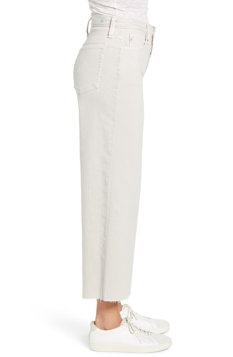 AG Etta High Waist Crop Raw Hem Wide Leg Jeans, Alternate, color, 