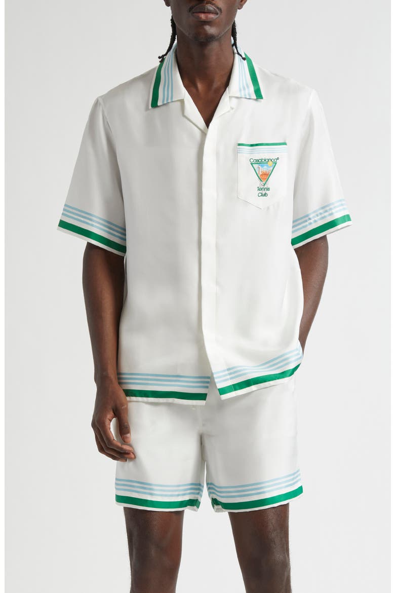 Metaphysical Tennis Icon Silk Camp Shirt, Main, color, METAPHYSICAL TENNIS ICON
