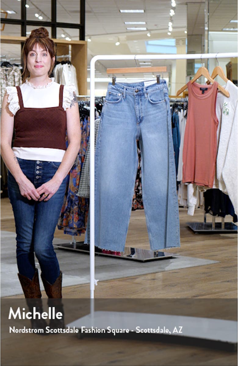 Andi Raw Hem High Waist Ankle Wide Leg Jeans, sales video thumbnail