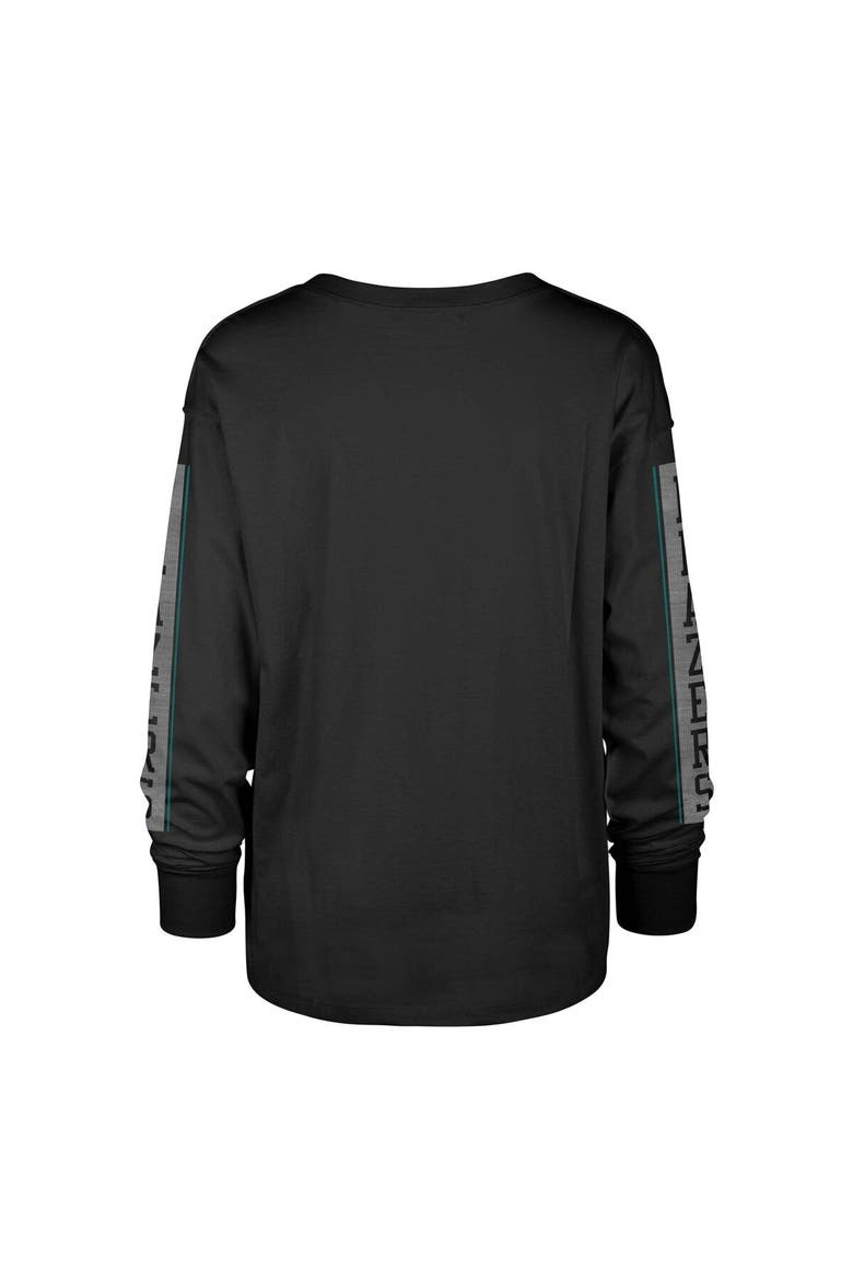 Women's '47 Black Portland Trail Blazers City Edition SOA Long Sleeve T-Shirt, Alternate, color, Black