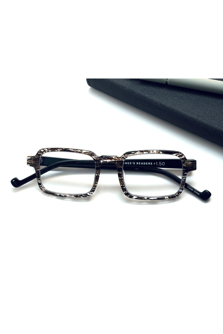 Marc Computer Blue Light Reading Glasses, Alternate, color, Brown and Black