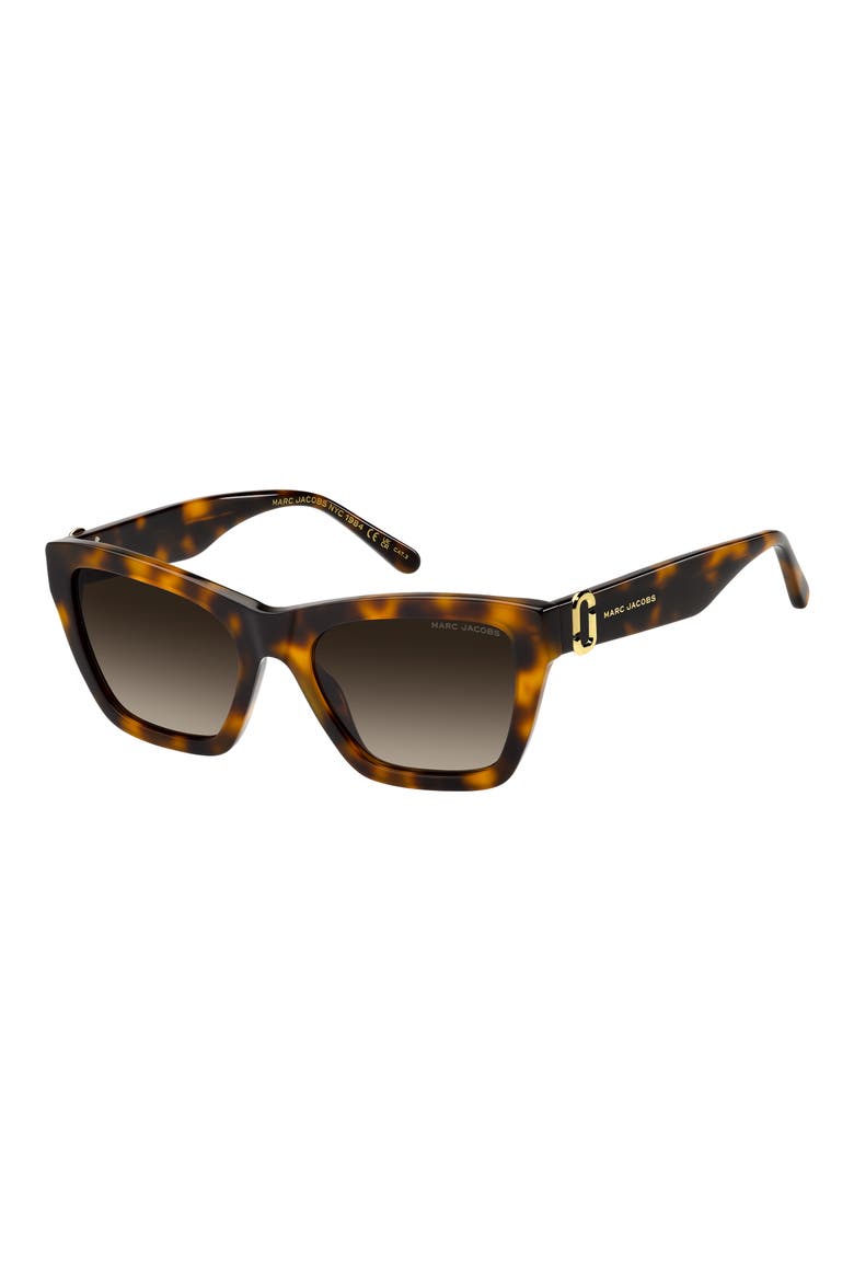 54mm Cat Eye Sunglasses, Alternate, color, HAVANA/ BROWN