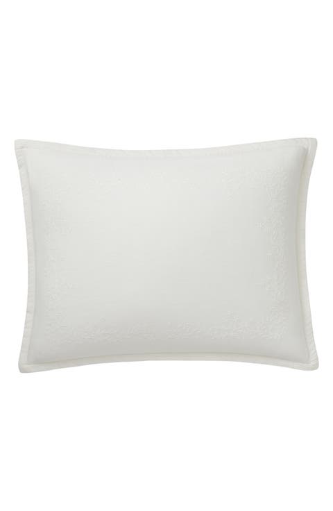 Somersby Embroidered Linen Throw Pillow