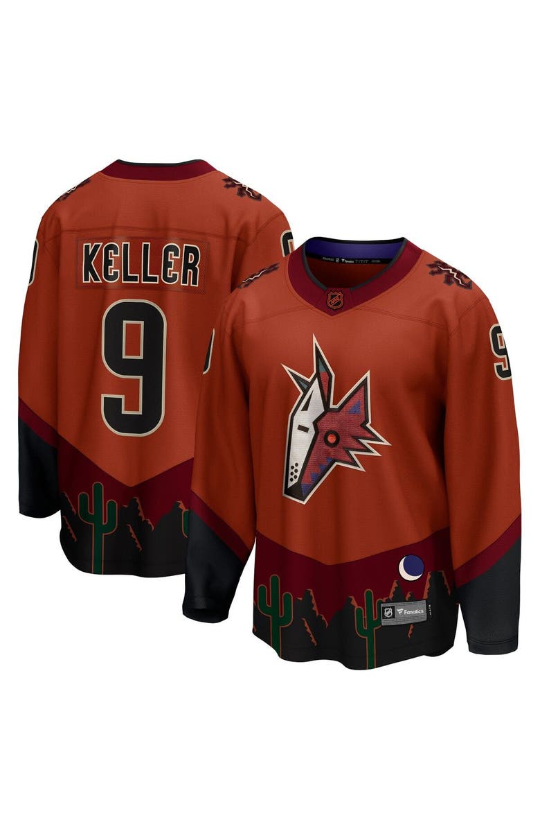 FANATICS Men's Fanatics Branded Clayton Keller Burnt Orange Arizona Coyotes Special Edition 2.0 Breakaway Player Jersey, Main, color, 
