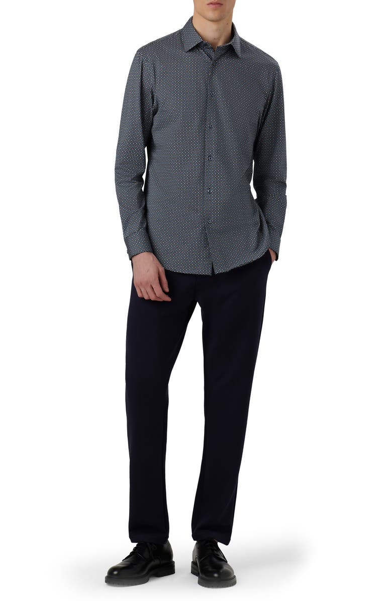 Bugatchi James OoohCotton<sup>®</sup> Medallion Print Button-Up Shirt, Alternate, color, 