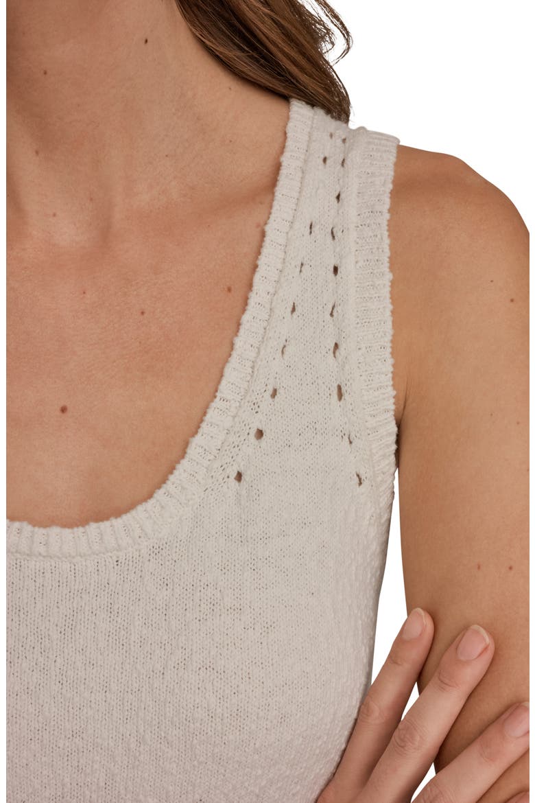 Pointelle Stitch Sweater Tank, Alternate, color, CREAM