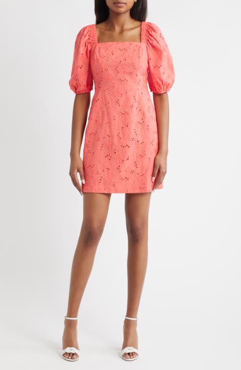 Cotton Eyelet Minidress