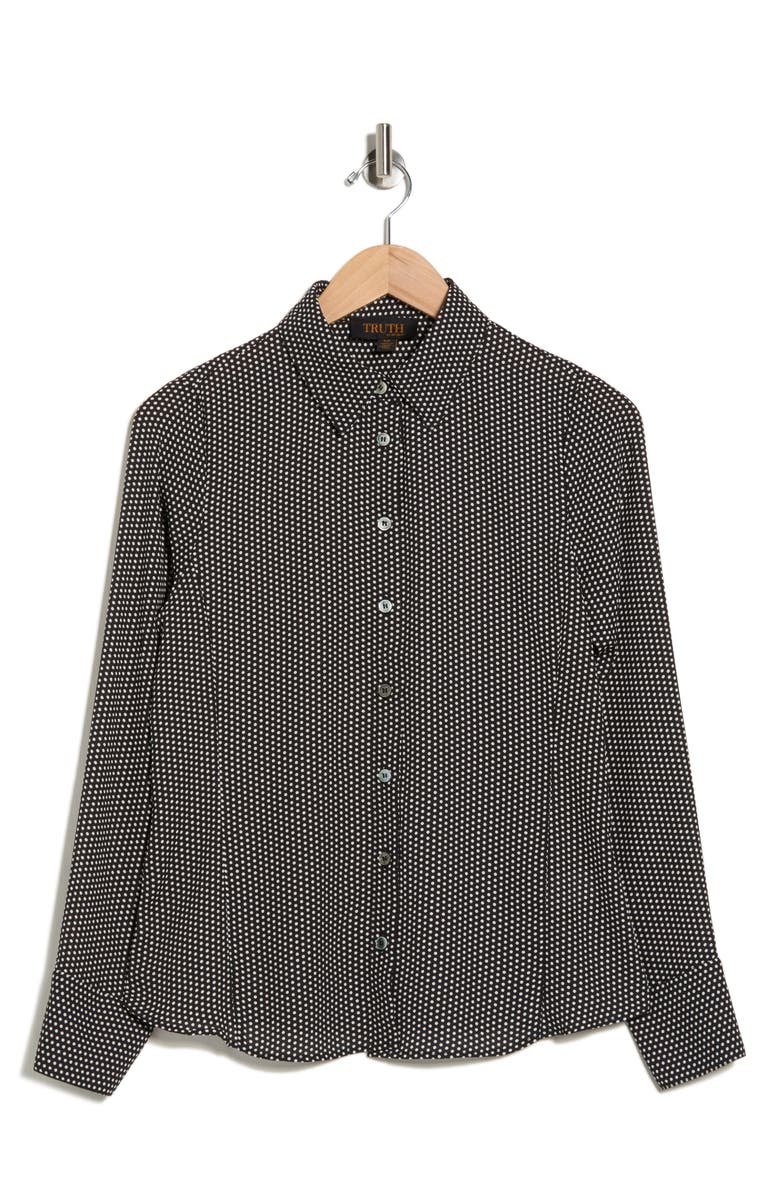 TRUTH Slim Fit Button-Up Shirt, Alternate, color, Black/ White Dot
