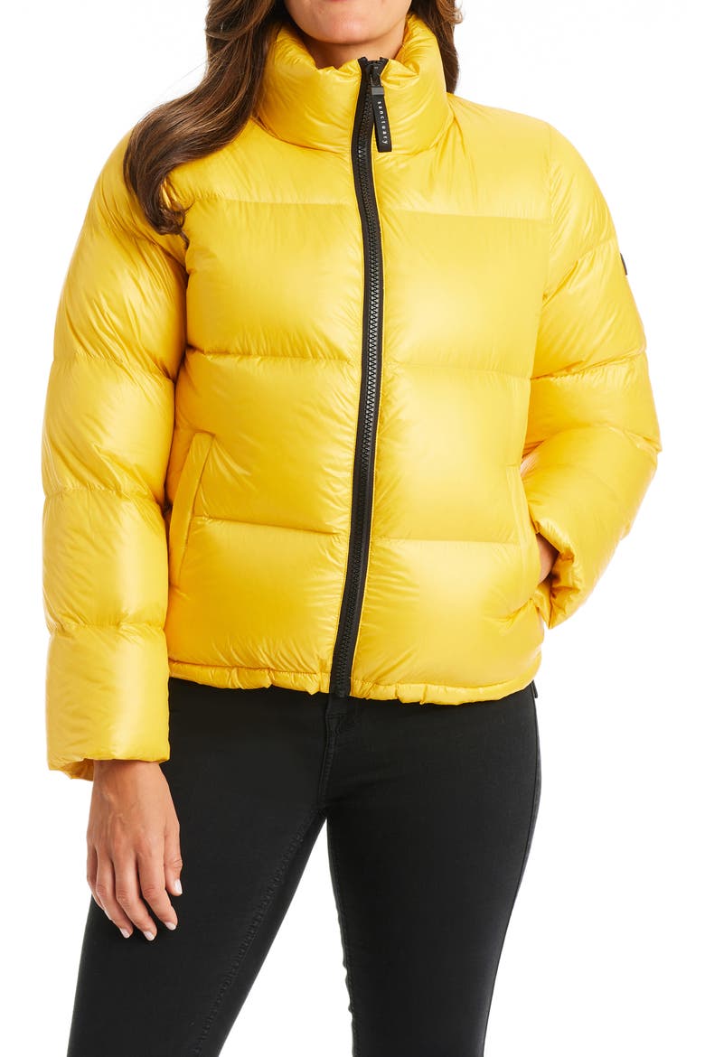 Core Down Puffer Jacket, Alternate, color, SUNSHINE