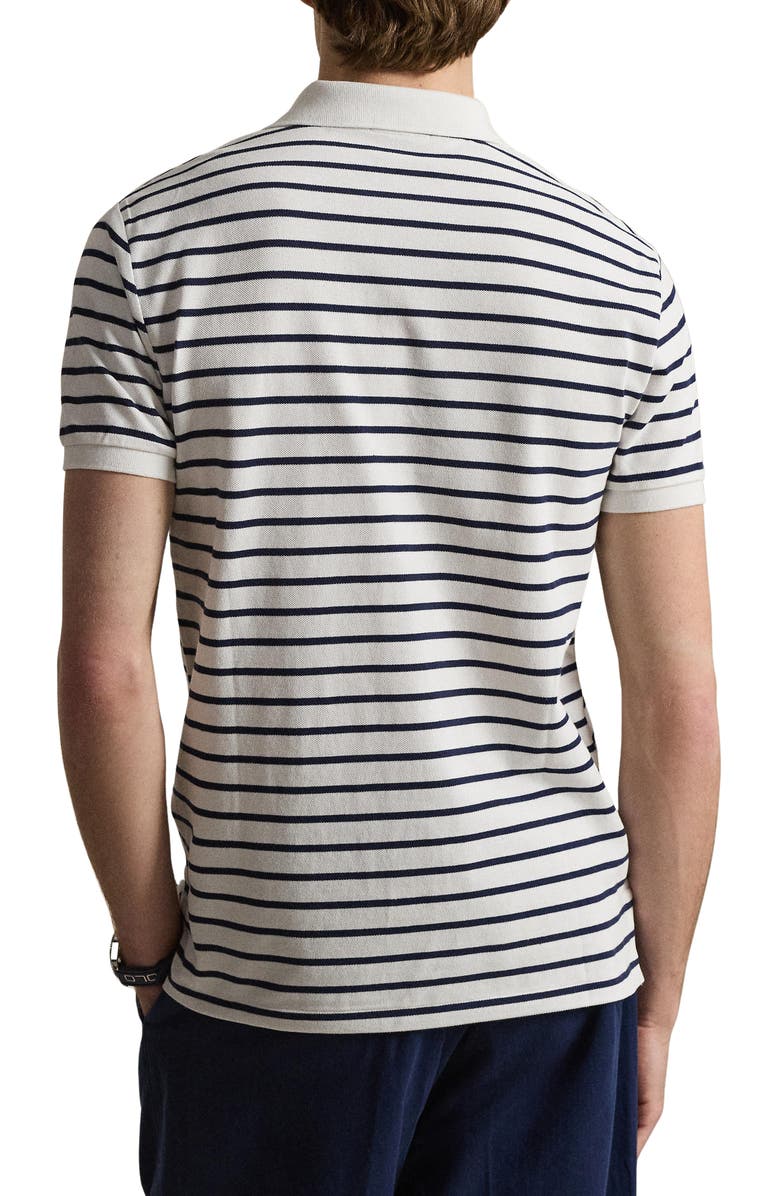 Polo Ralph Lauren Polo Bear Slim Fit Cotton Mesh Polo, Alternate, color, Newport Bear-White/ Npt Navy
