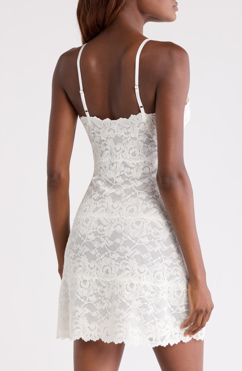 Natori Peony Lace Chemise, Alternate, color, Warm White