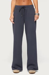 EDIKTED Paeva Low Rise Wide Leg Sweatpants