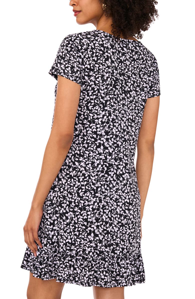 Halogen<sup>®</sup> Short Sleeve Flounce Hem Minidress, Alternate, color,