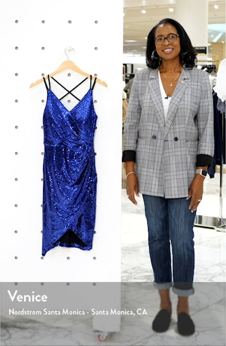Strappy Sequin Cocktail Dress, sales video thumbnail