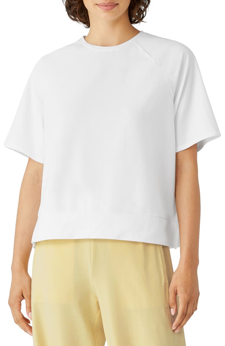 Eileen Fisher Stretch Organic Cotton Boxy Top, Main, color, 