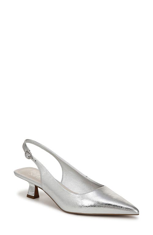 Franco Sarto Jaden Pointed Toe Slingback Pump In Silver