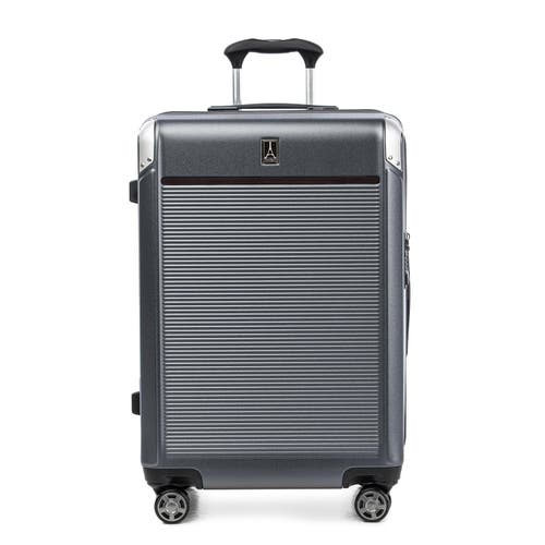 Travelpro Platinum Elite Hardside Expandable Checked- Medium 25-inch Spinner In Vintage Grey