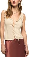 Lucky Brand Festival Lace-Up Knit Vest