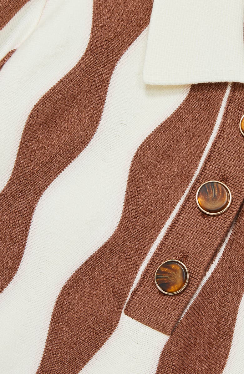 Reiss Kids' Zig Long Sleeve Dress, Alternate, color, Ecru