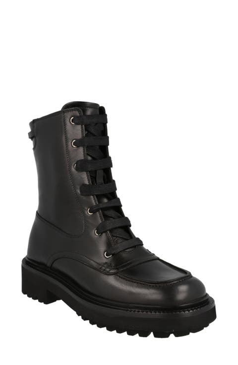 Leather Combat Boot (Women)