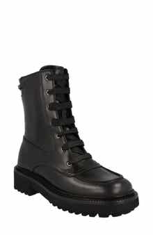 FERRAGAMO Leather Combat Boot
