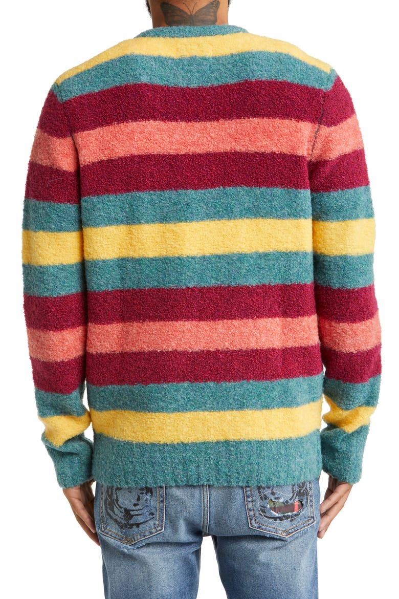 Levels Stripe Sweater, Alternate, color, PINENEEDLE