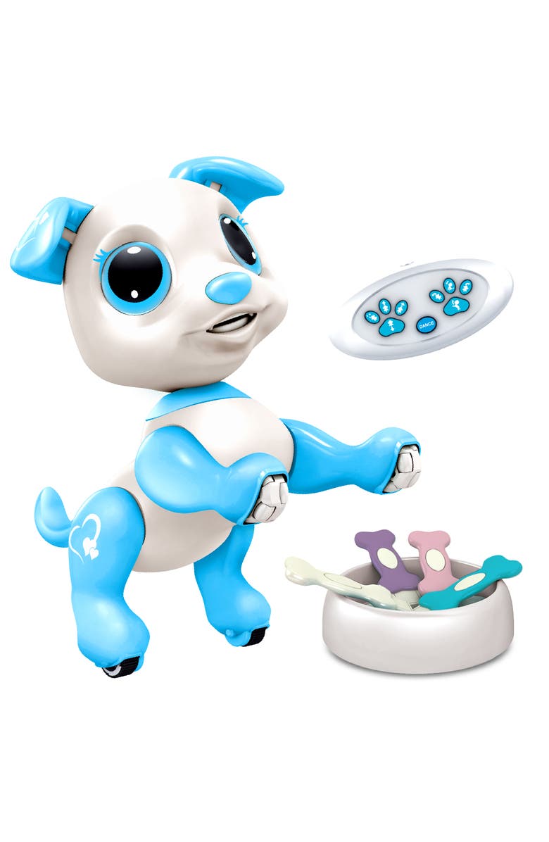 Power Your Fun Remote Control Robot Toy Puppy, Main, color, White, Blue
