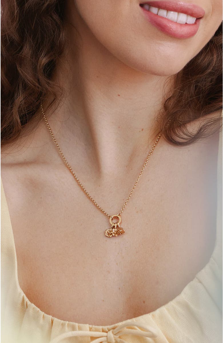 MADE BY MARY November Birth Flower Charm, Alternate, color, Silver