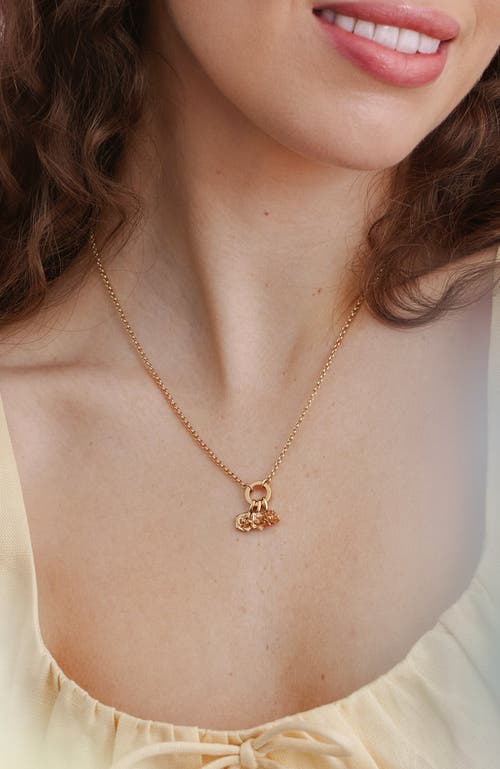 Made By Mary November Birth Flower Charm In Metallic