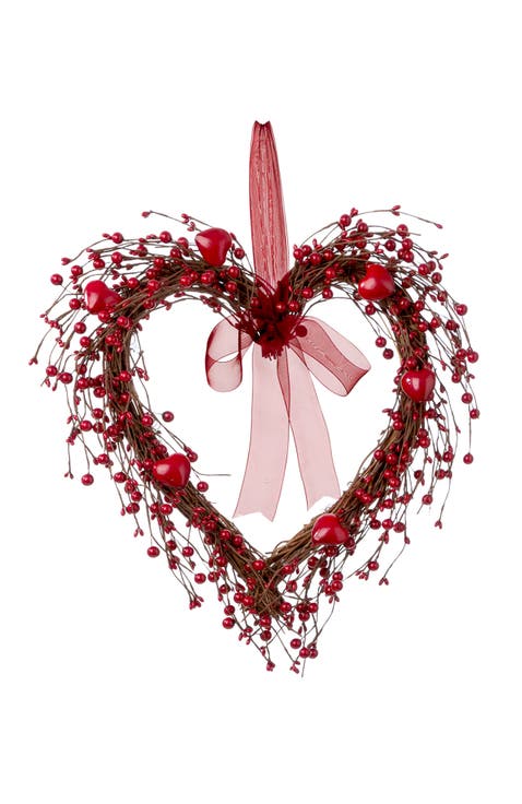 17"H Valentine
s Berry Heart Wreath