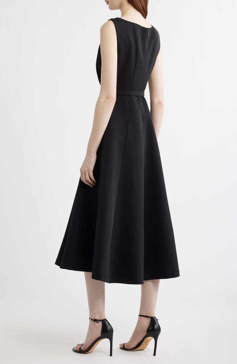 FREEMARKET Belted Fit & Flare Dress, Alternate, color, Black