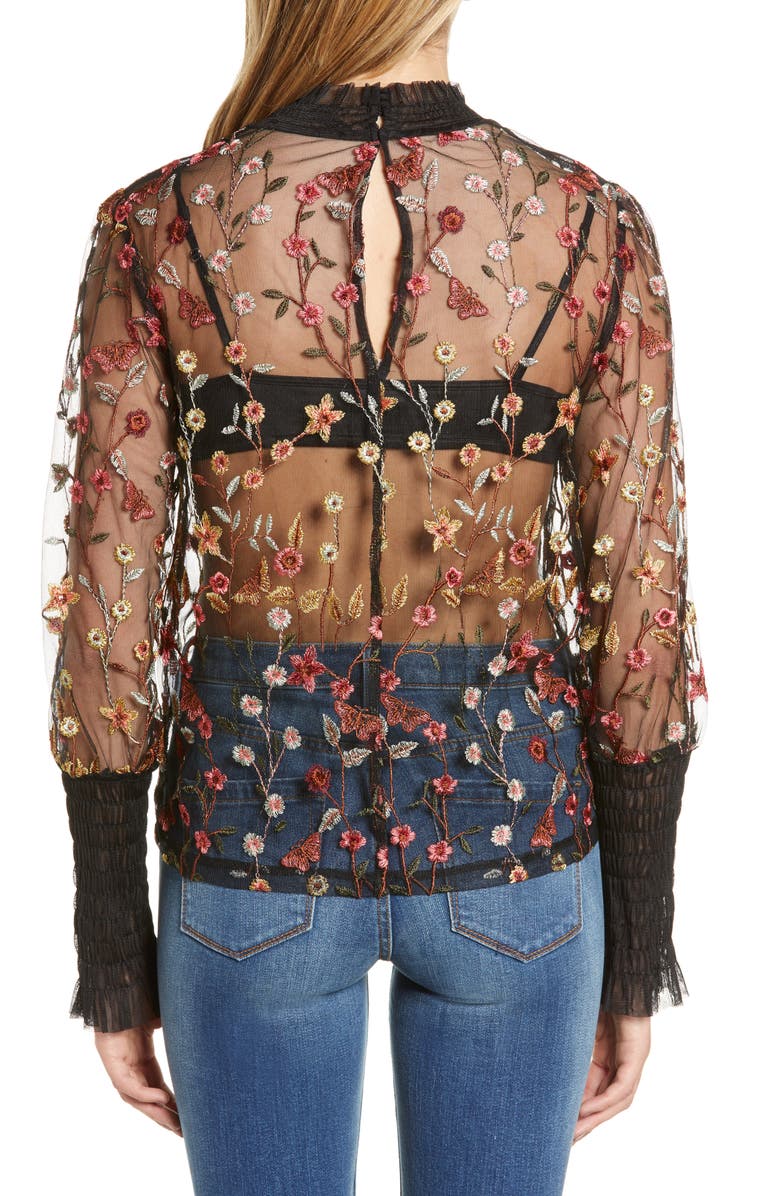 Endless Rose Embroidered Mesh Top, Alternate, color,