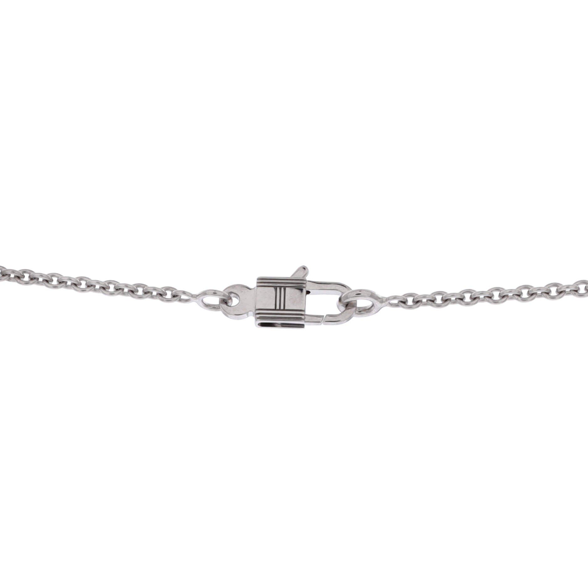 Amulettes Cadenas Pendant Necklace 18K White Gold with Diamonds, Alternate, color, Metallic Gold