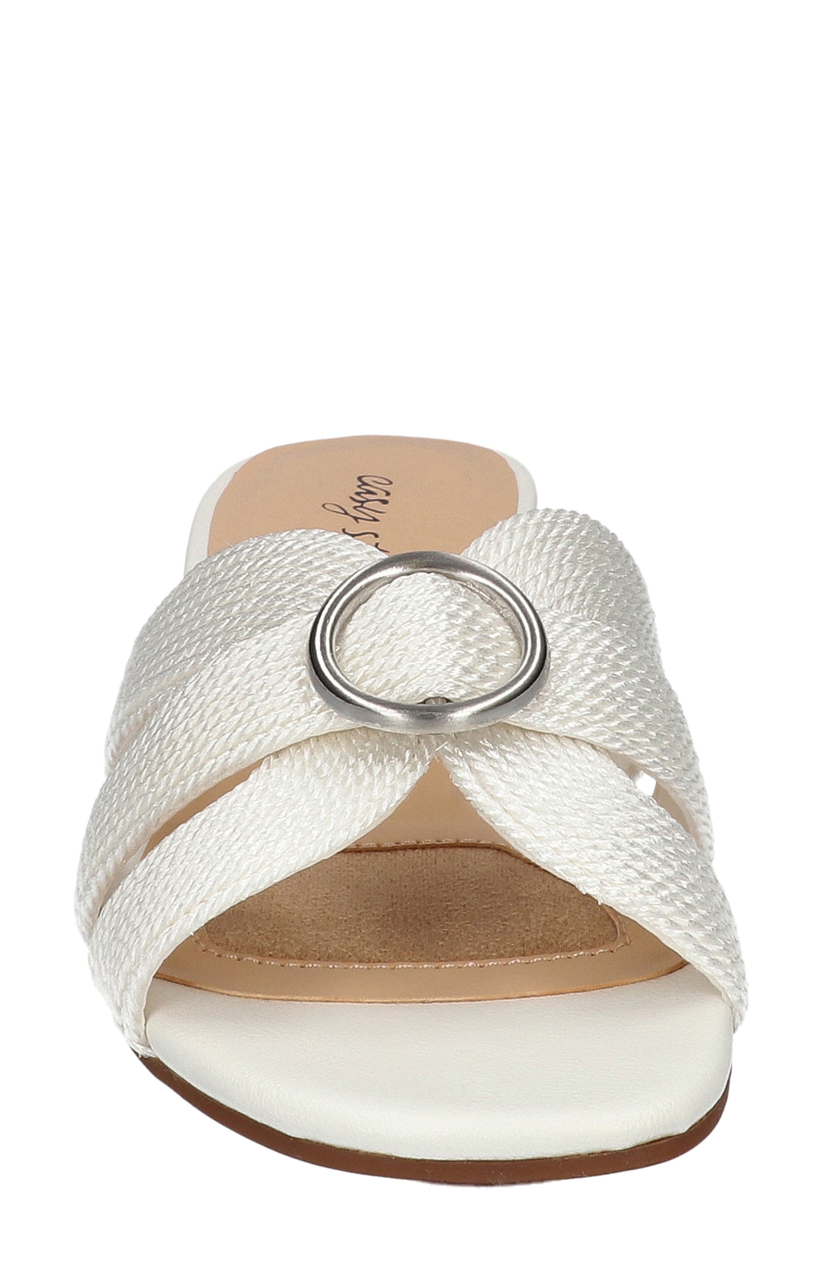 Onyx Slide Sandal, Alternate, color, WHITE WOVEN