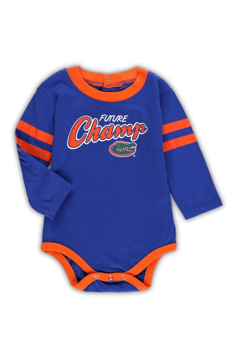 Infant Royal/Orange Florida Gators Little Kicker Long Sleeve Bodysuit and Sweatpants Set, Alternate, color, Royal