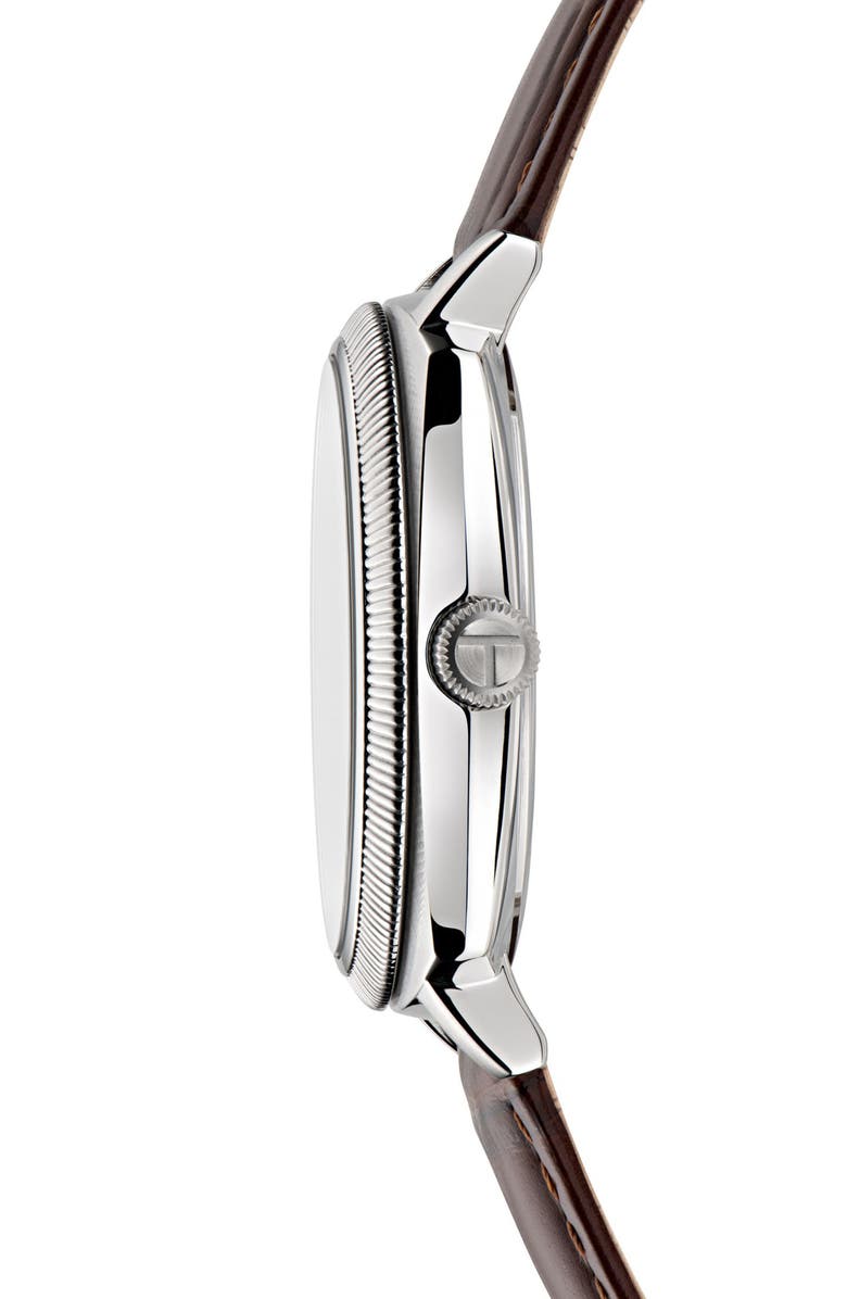 Ted Baker London Harryl Chronograph Leather Strap Watch, 42mm, Alternate, color, Brown