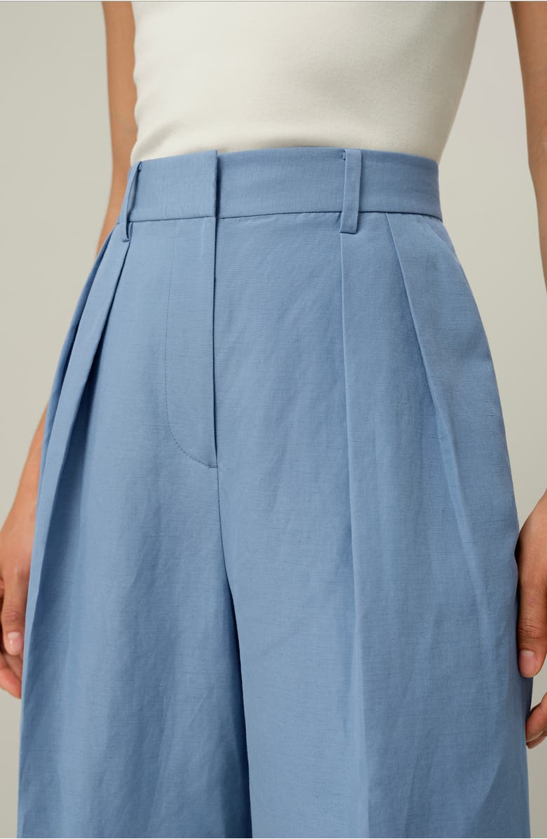 Lilysilk Silk Linen Wide Leg Pant, Alternate, color, Chambray Blue