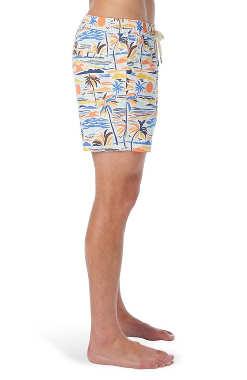 Fair Harbor The Bungalow Water Repellent Swim Trunks In White